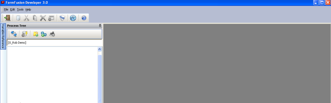 The FormFusion interface that you see after a successful login to FormFusion.